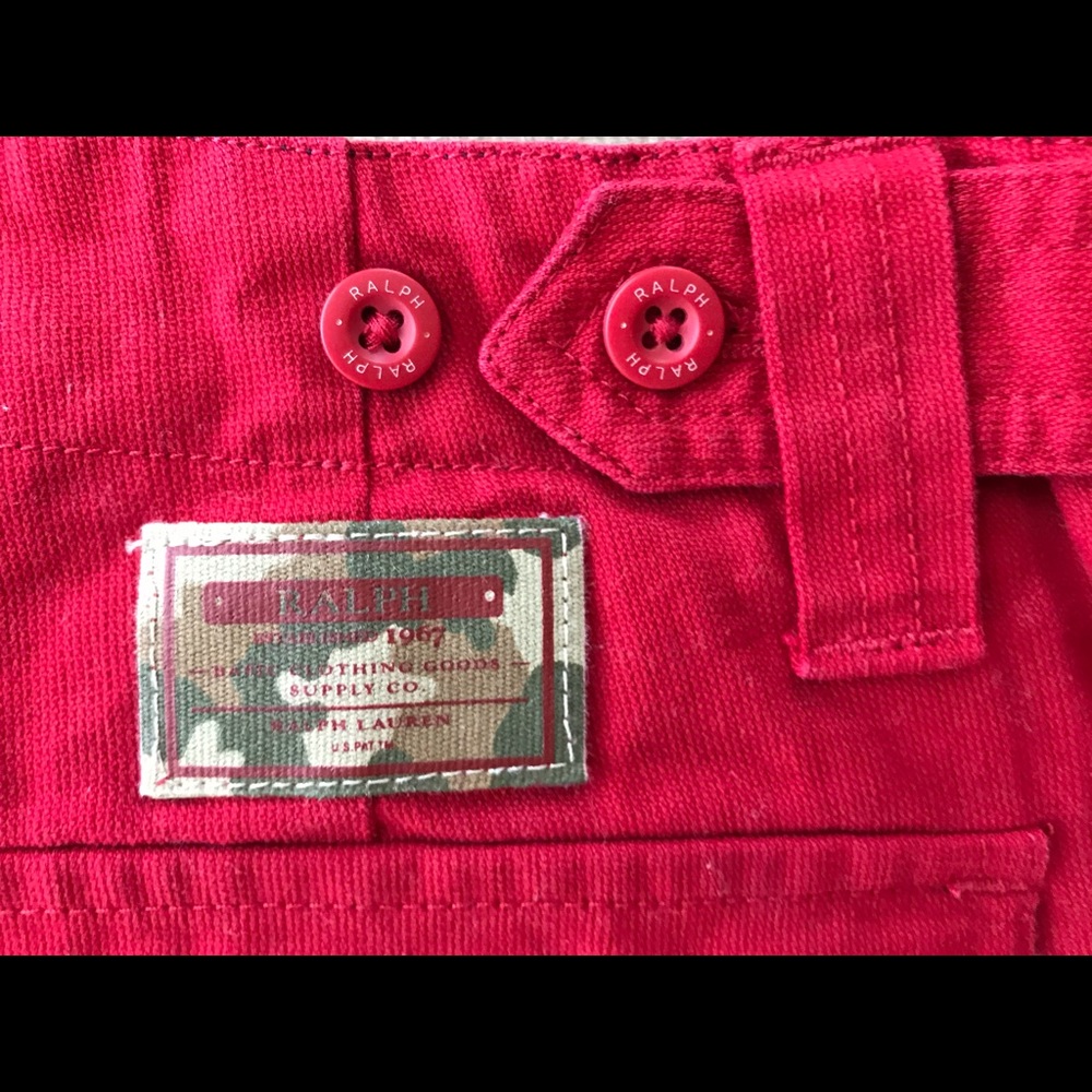 NWOT Ralph Lauren red shorts size 2 button closure - Picture 3 of 4